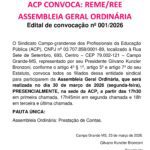 ACP convoca Assembleia Geral Ordinária para prestação de contas e fortalecimento da organização da categoria